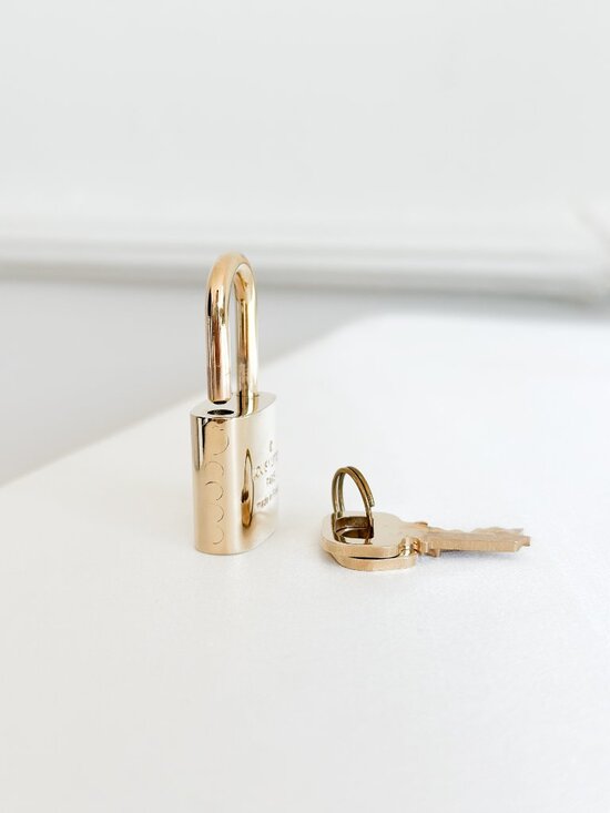 LOUIS VUITTON: Gold/Brass, Metal  Louis Vuitton 302 Lock & Key Set